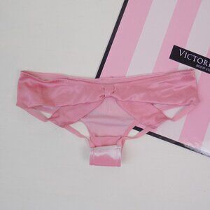 nwt Victoria's Secret VS satin bow back peekaboo cutout bikini peekaboo